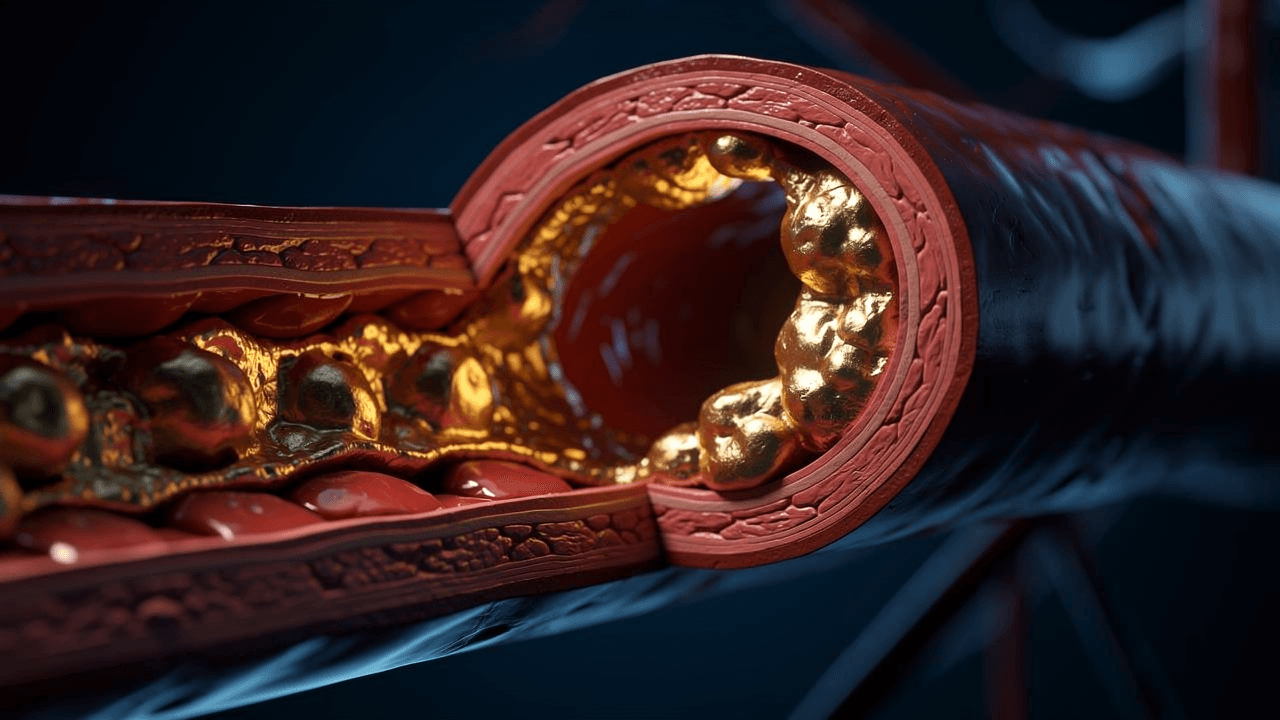Arterial cross-section showing Lp(a), ApoB, and triglyceride cardiovascular risk